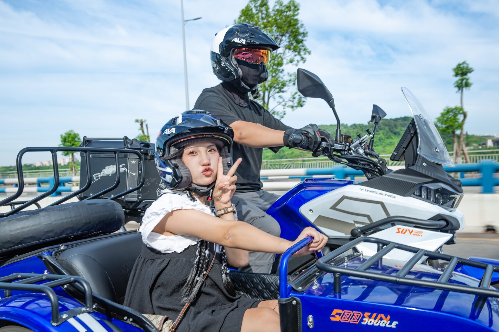 银钢SUV500二代（蓝色）骑行实拍（30）
